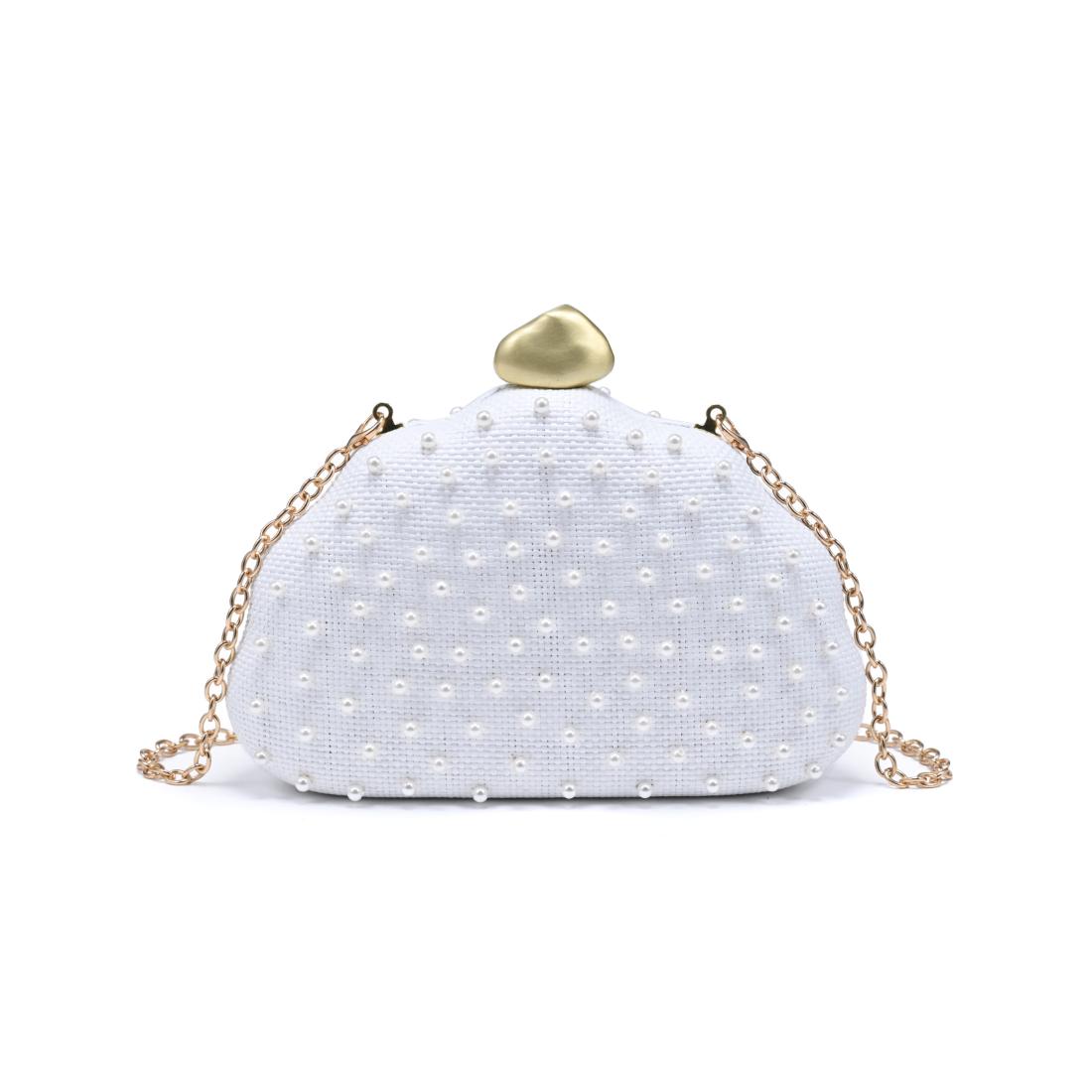 Woman wearing Ivory Urban Expressions Valerie Evening Bag 840504207914 View 5 | Ivory