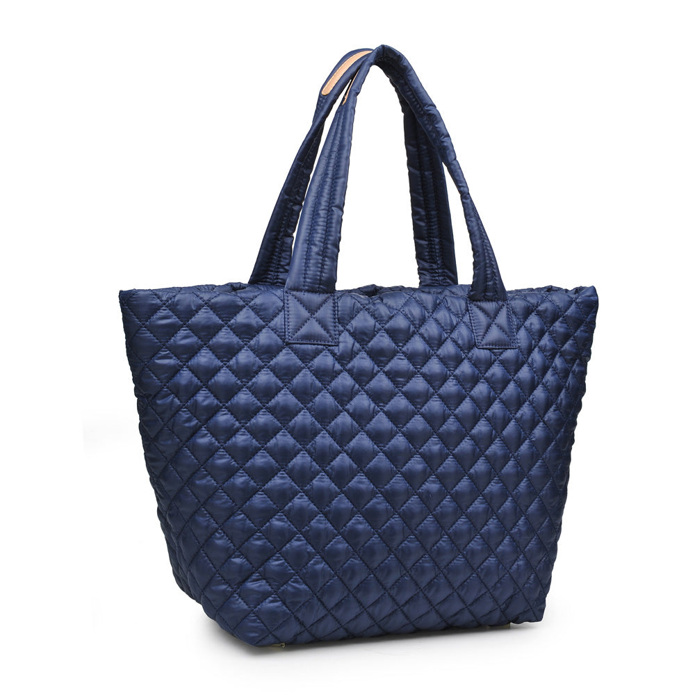 Woman wearing Navy Urban Expressions Breakaway Tote 840611148957 View 6 | Navy