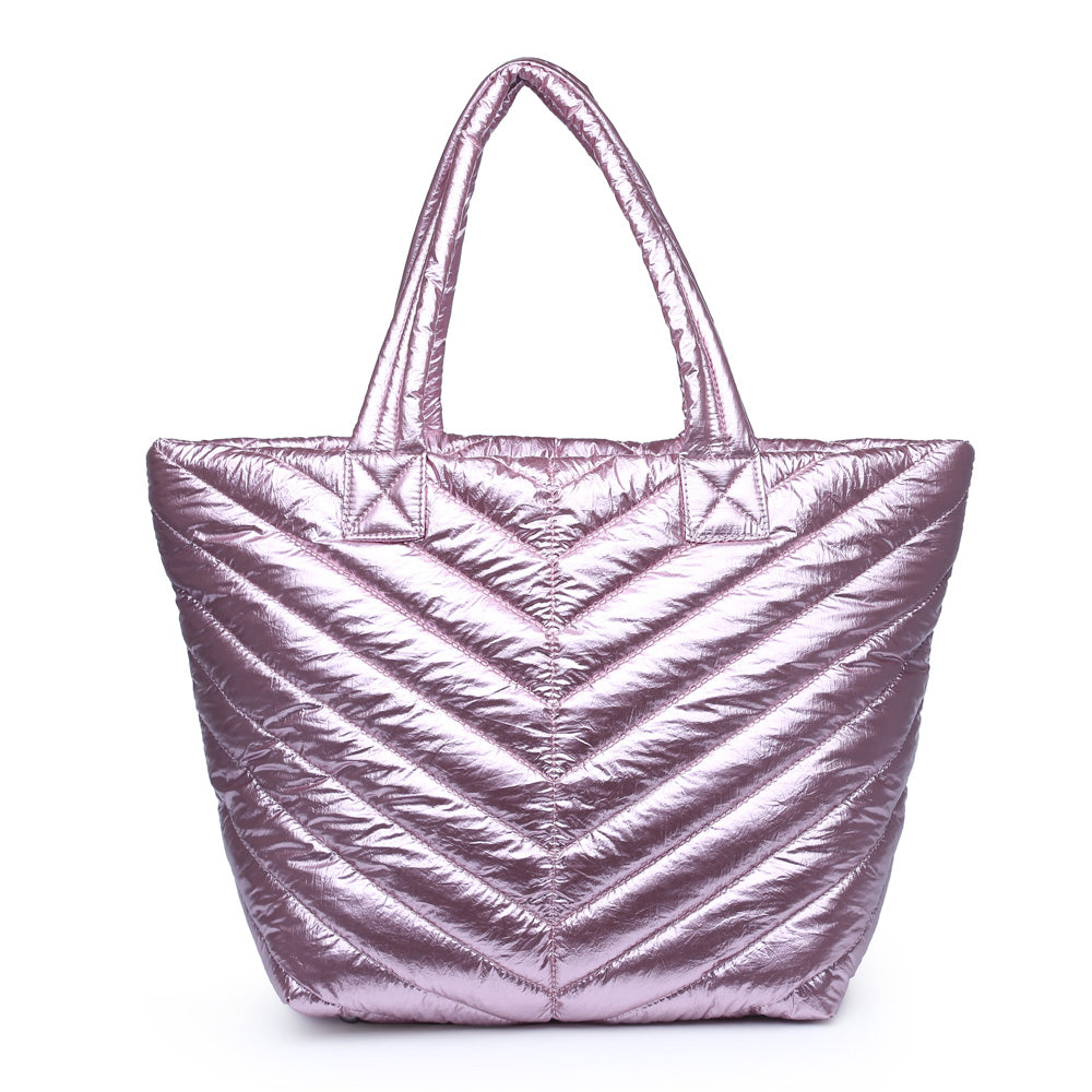 Product Image of Urban Expressions Kickoff Tote NA-840611162380 View 3 | Metallic Pink