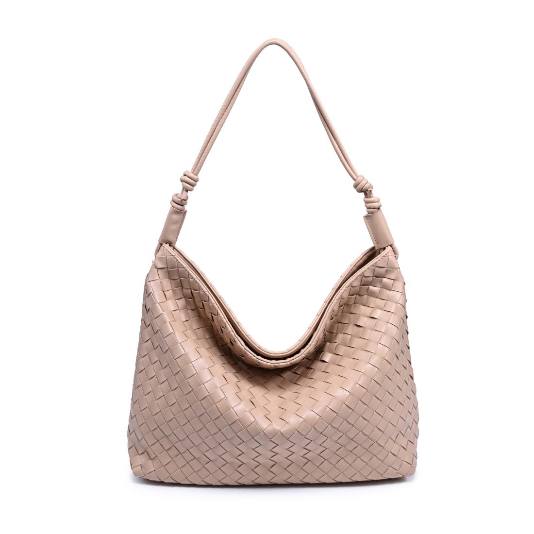 Woman wearing Almond Urban Expressions Theo Hobo 840504205606 View 5 | Almond