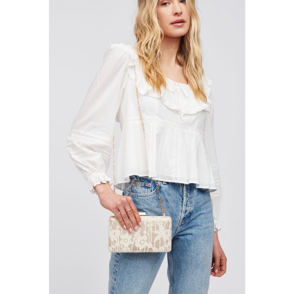 Woman wearing Natural Urban Expressions Azalea Minaudiere 818209016766 View 2 | Natural