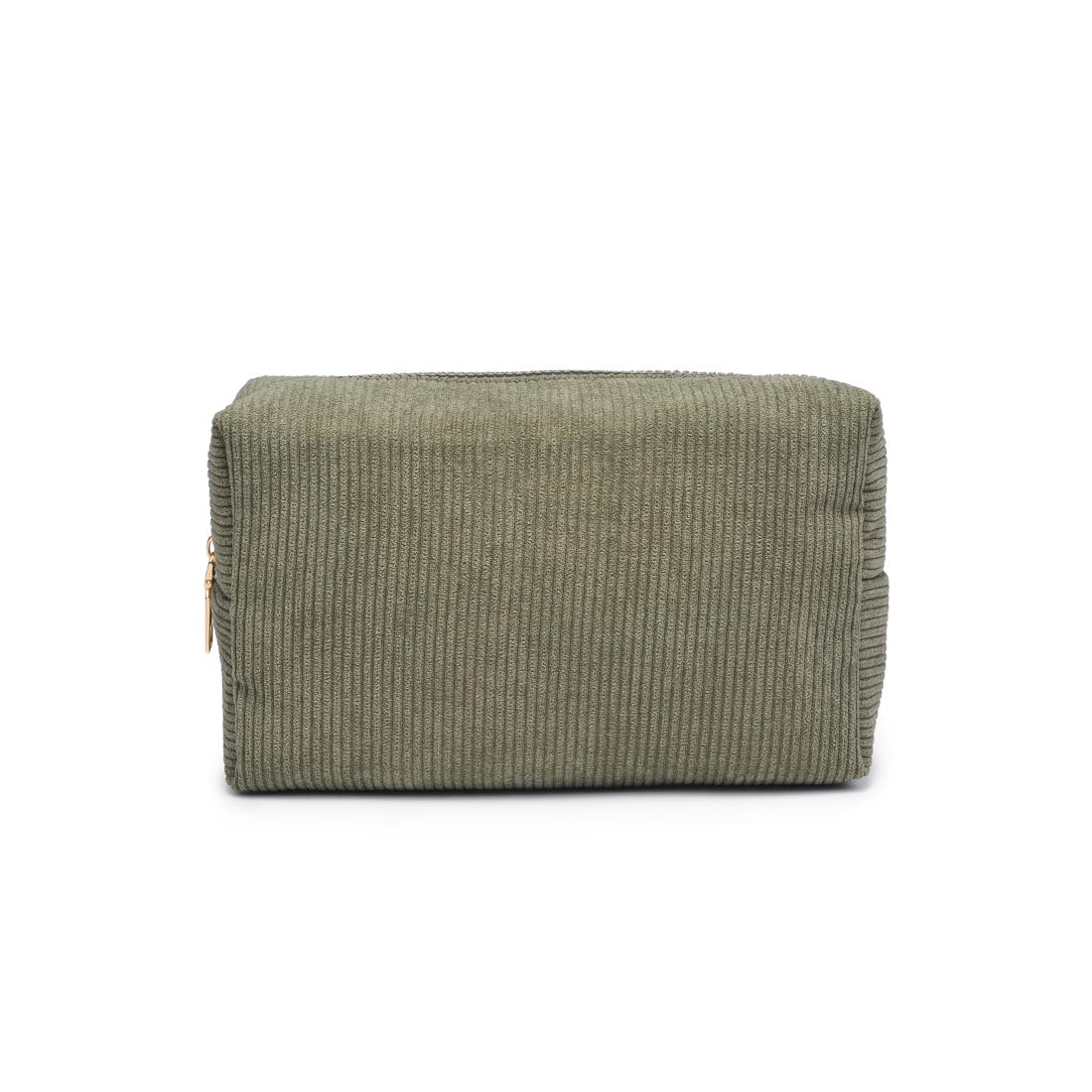 Urban Essentials Cordially Yours - Corduroy Cosmetic & Travel Organizer Pouch 840611197023 View 5 | Sage
