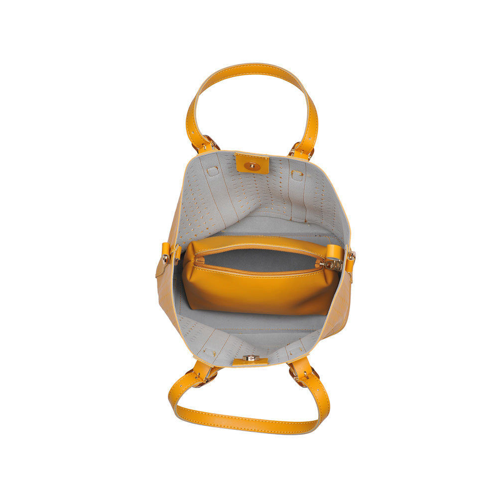 Woman wearing Mustard Urban Expressions Magnolia Tote NA-840611158864 View 9 | Mustard