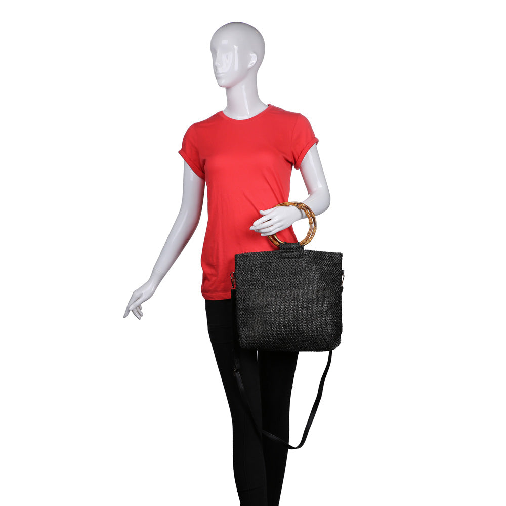 Woman wearing Black Urban Expressions Hanalei Tote NA-840611159342 View 1 | Black