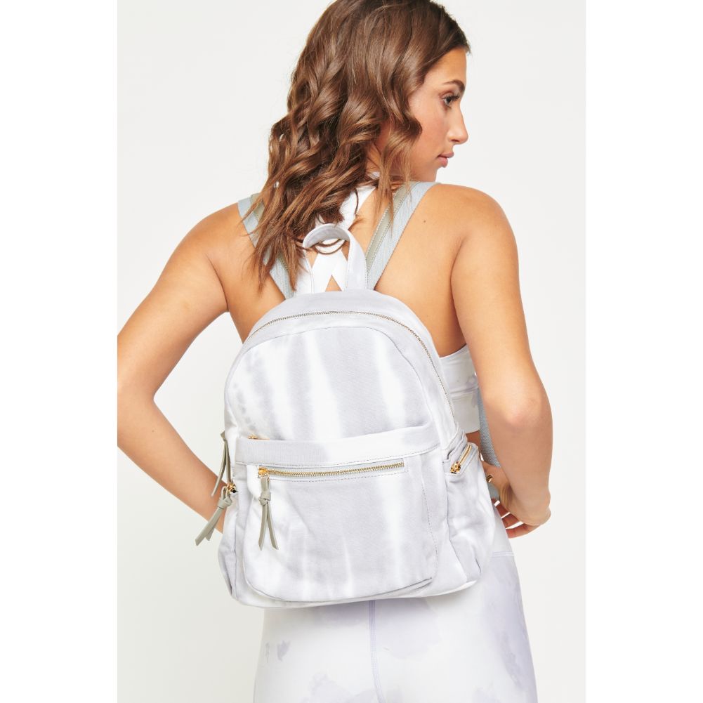 Woman wearing Grey Urban Expressions Scarlett Backpack 840611180216 View 1 | Grey