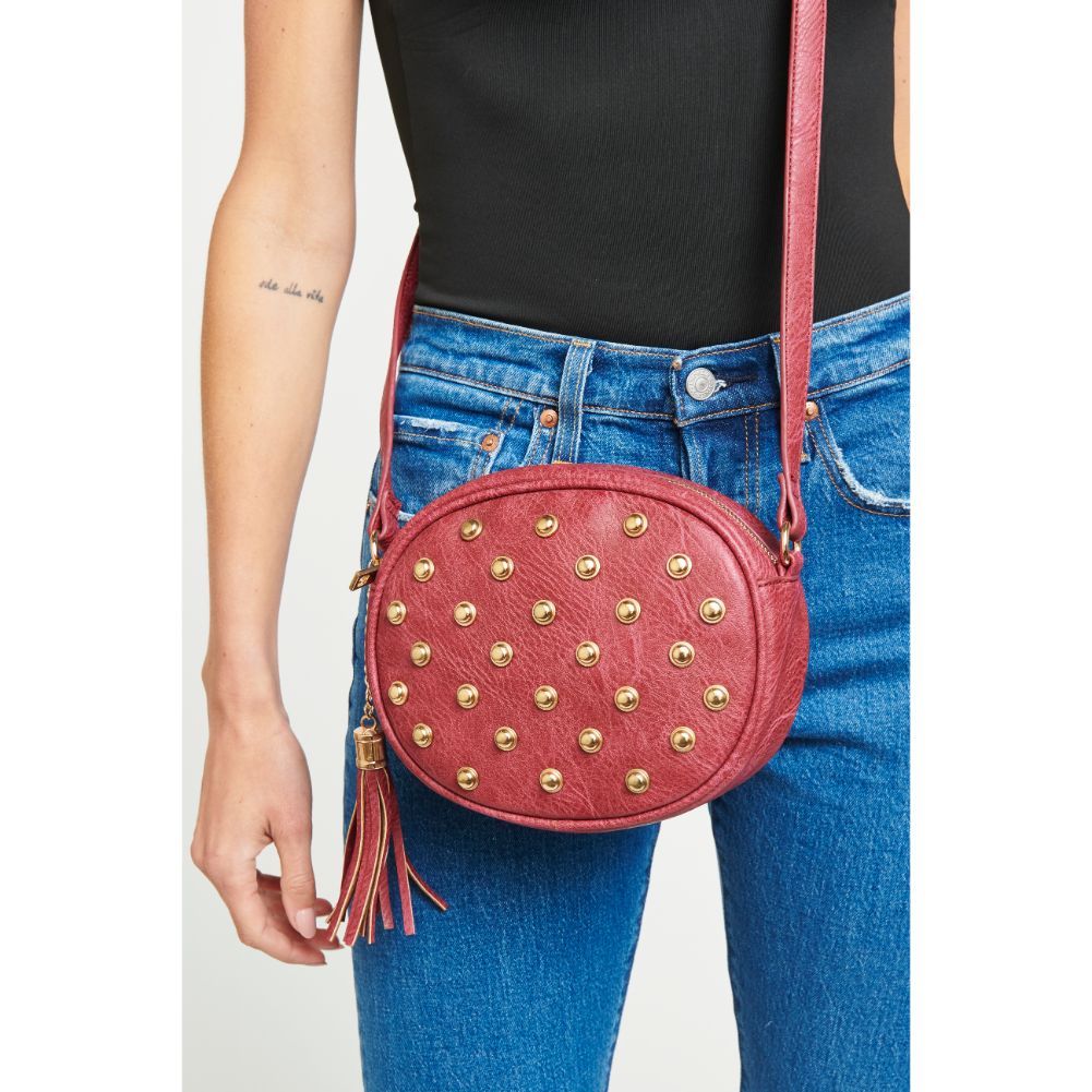 Woman wearing Wine Urban Expressions Delta Crossbody NA-840611133328 View 2 | Wine