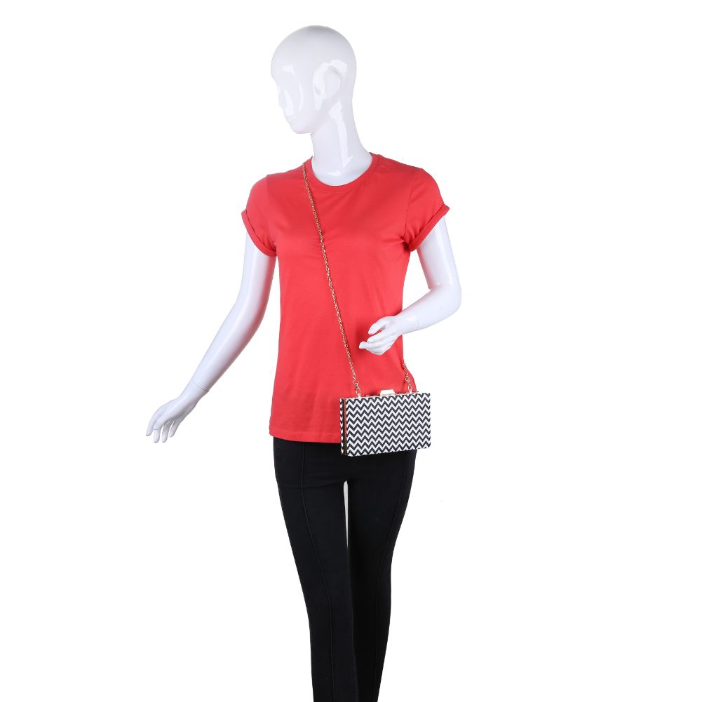 Product Image of Urban Expressions Malta Houndstooth Evening Bag NA-840611161062 View 5 | Houndstooth