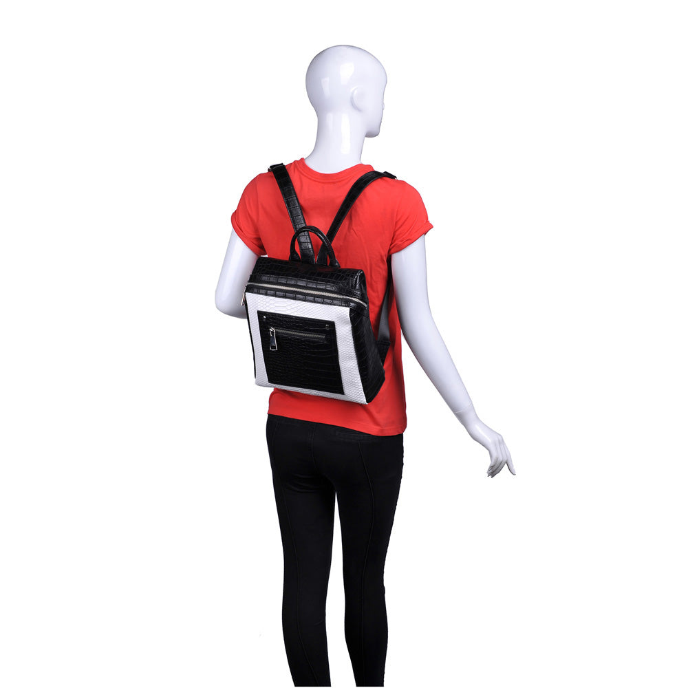 Product Image of Urban Expressions Jude Backpack 840611160492 View 5 | Black White