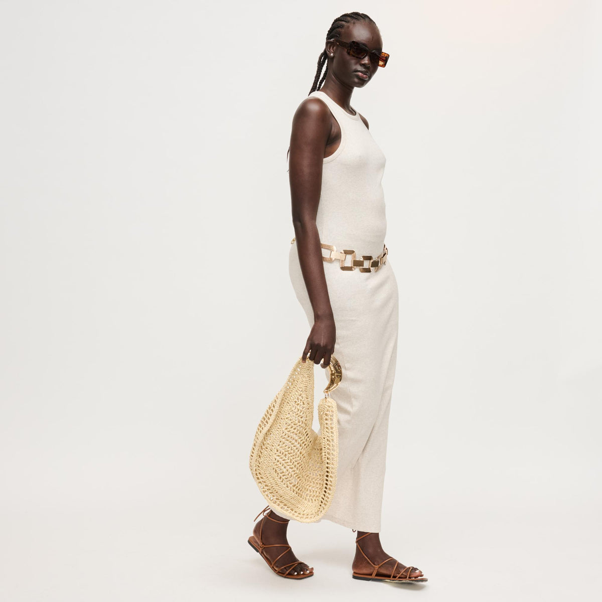 Woman wearing Ivory Urban Expressions Camden - Goldie Hobo 840504204531 View 2 | Ivory