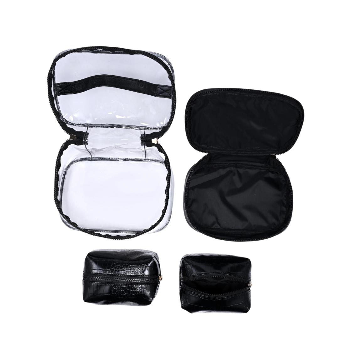 Urban Essentials Croc Chic - 4 Piece Train Case Set 840504215698 View 8 | Black