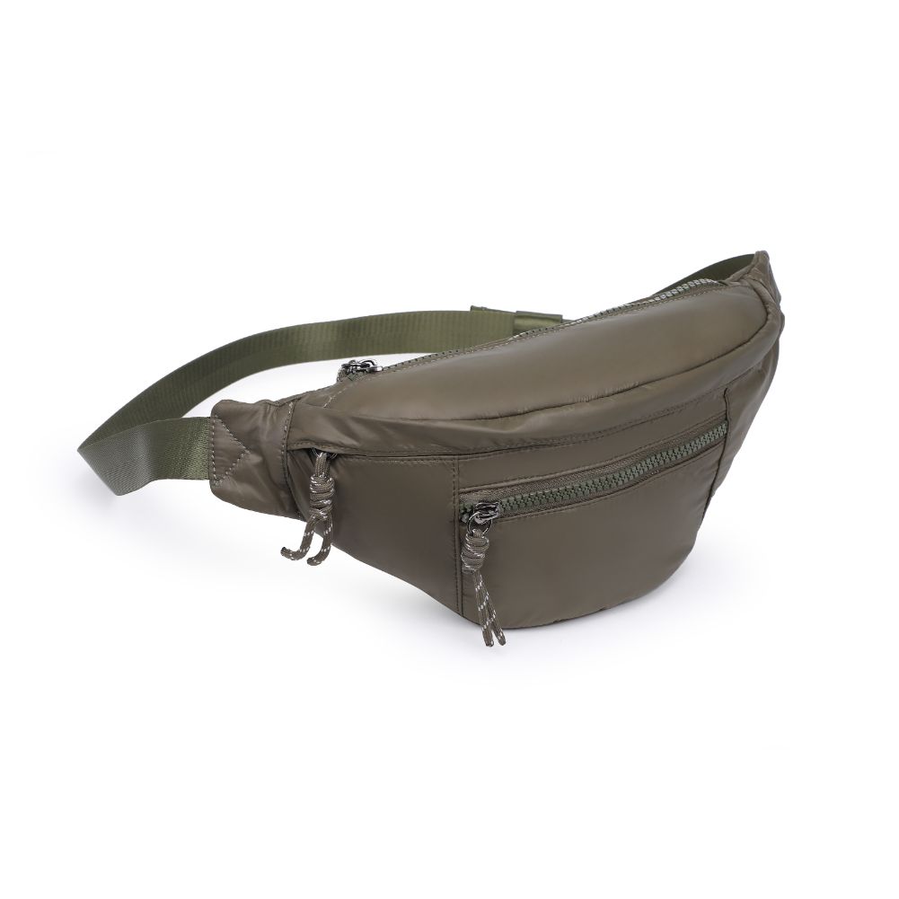 Woman wearing Olive Urban Expressions Laurence - Nylon Belt Bag 840611114853 View 6 | Olive