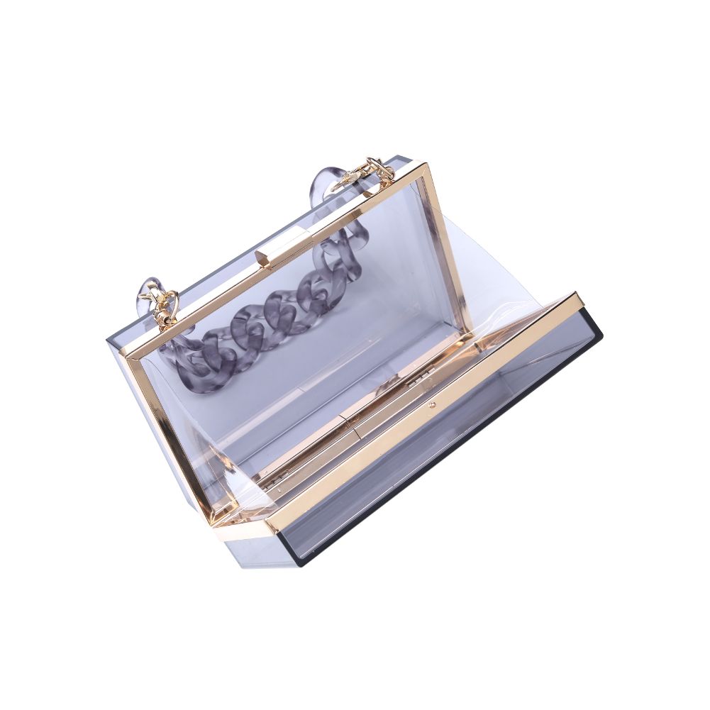 Product Image of Urban Expressions Lizzo Evening Bag 840611168351 View 4 | Smoke