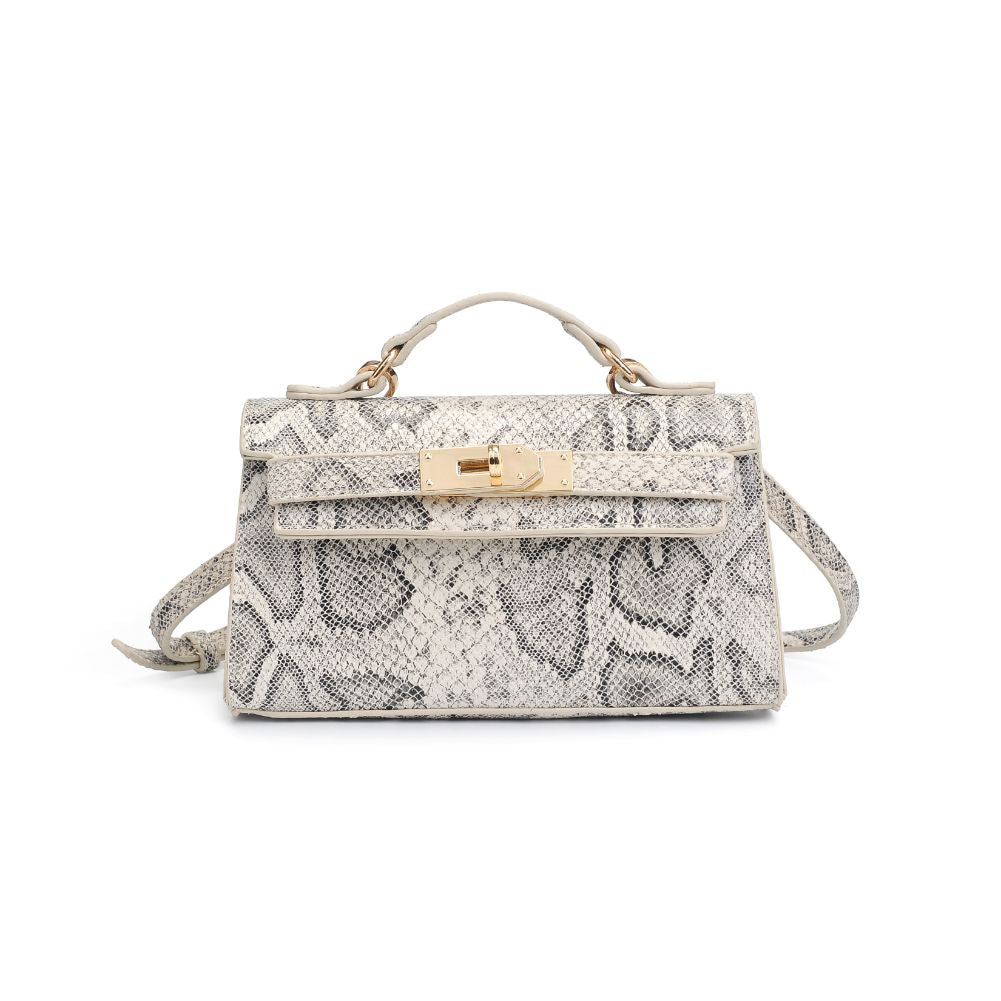 Product Image of Urban Expressions Georgina Snake Crossbody 840611181282 View 5 | Ivory Black