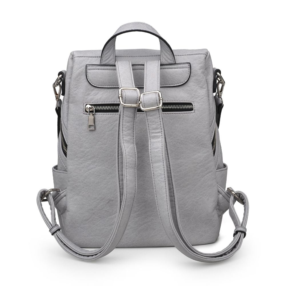 Product Image of Urban Expressions Juliette Textured Backpack NA-840611164704 View 3 | Grey