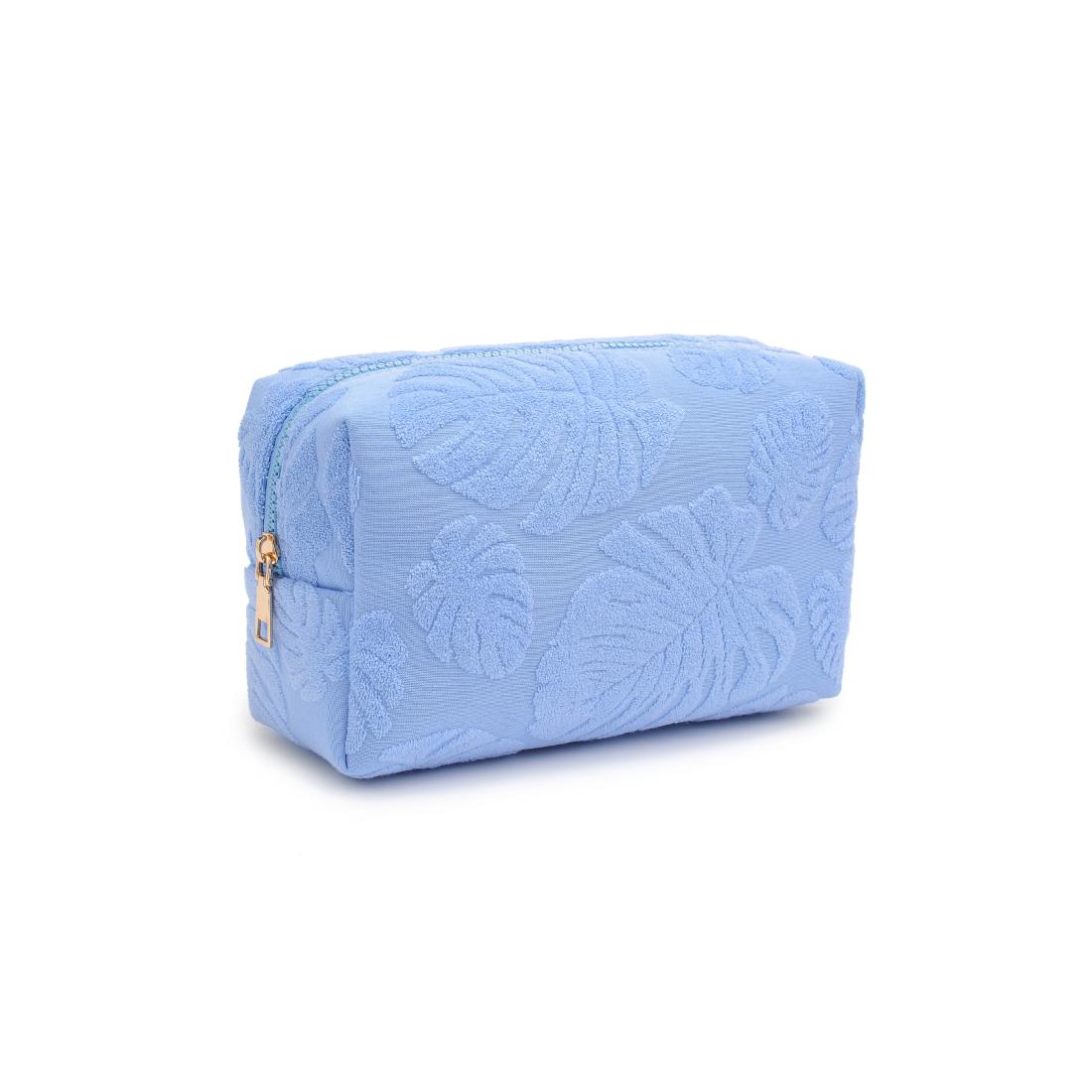 Urban Essentials Palm Breeze Cosmetic & Travel Organizer Pouch 840611195333 View 6 | Light Blue