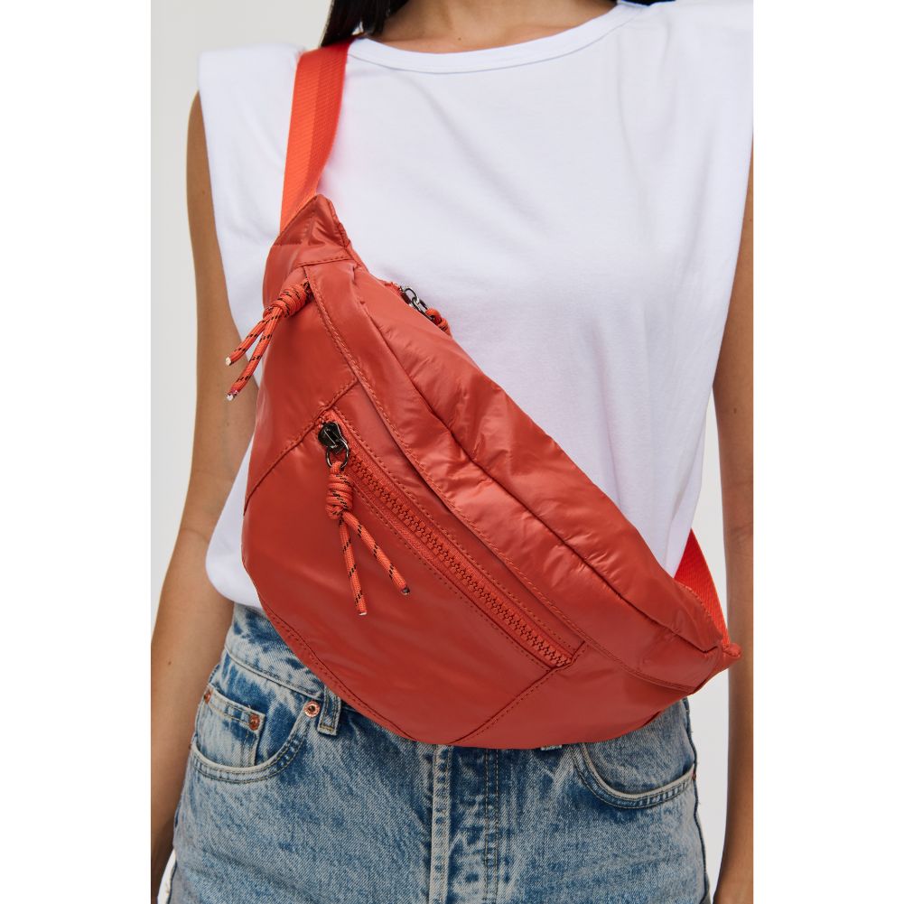 Woman wearing Black Urban Expressions Laurence - Nylon Belt Bag 840611114839 View 1 | Black