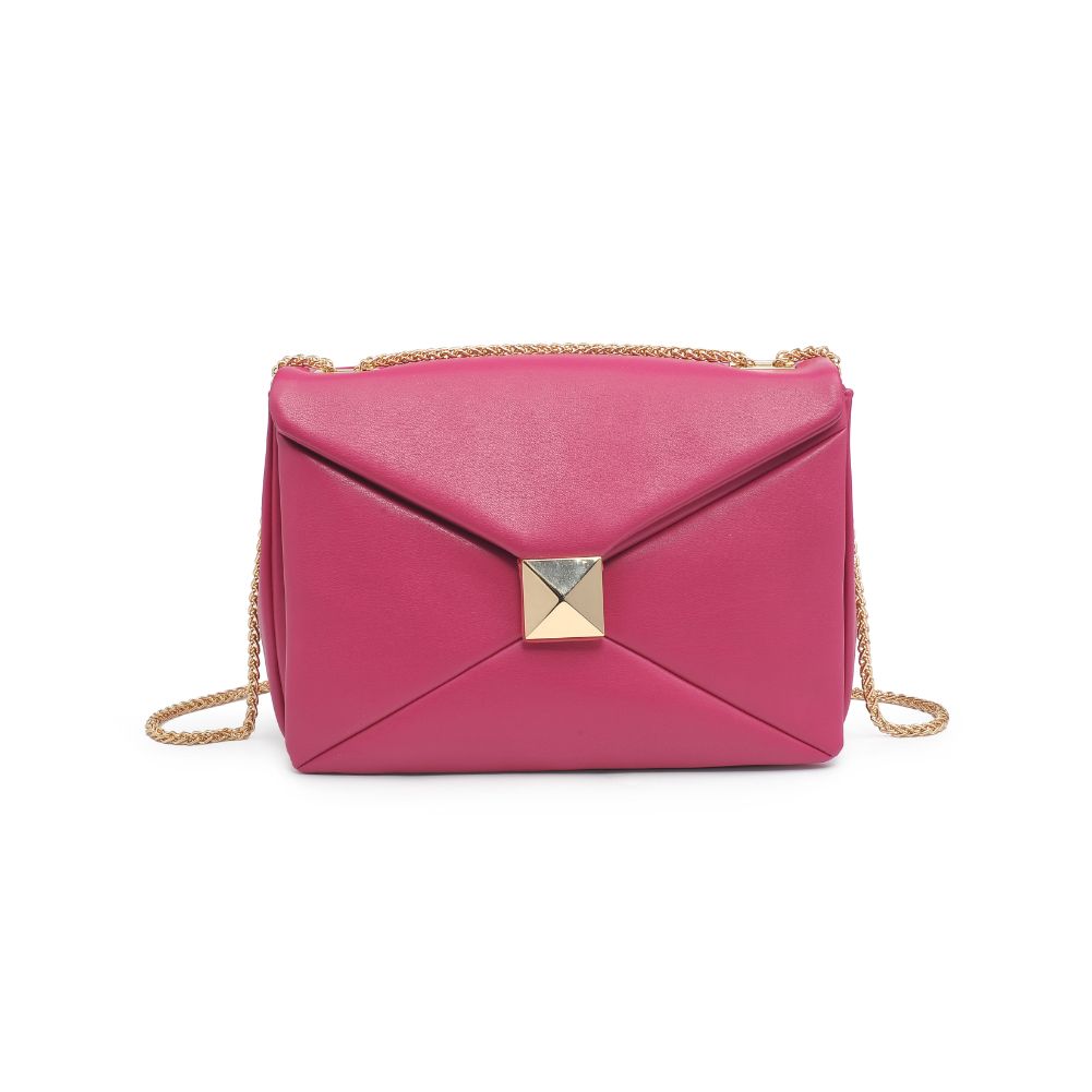Woman wearing Magenta Urban Expressions Ribbon Crossbody 840611102812 View 5 | Magenta