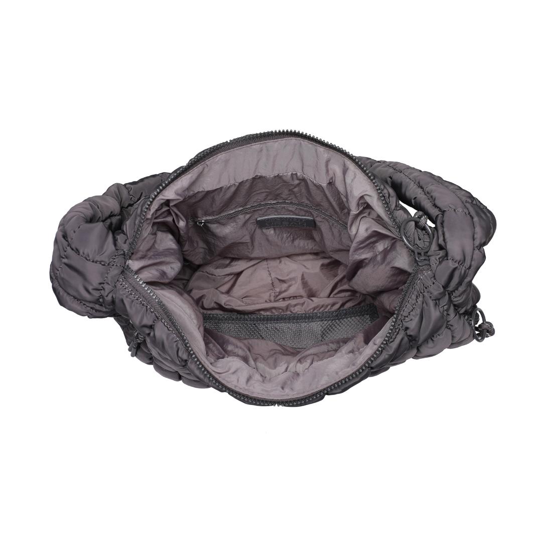 Woman wearing Carbon Urban Expressions Tamsin - Quilted Puffer Hobo 840504200489 View 9 | Carbon