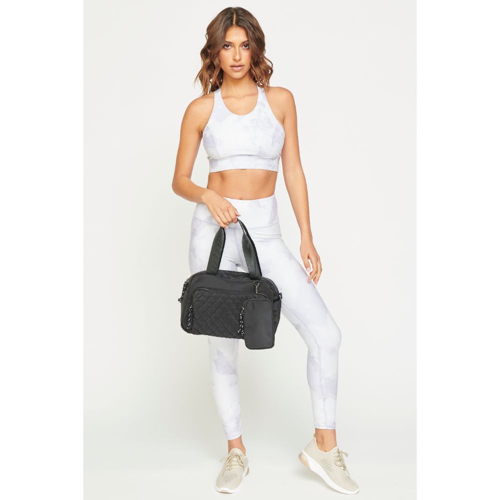 Woman wearing Black Urban Expressions Payton Crossbody 840611180551 View 3 | Black