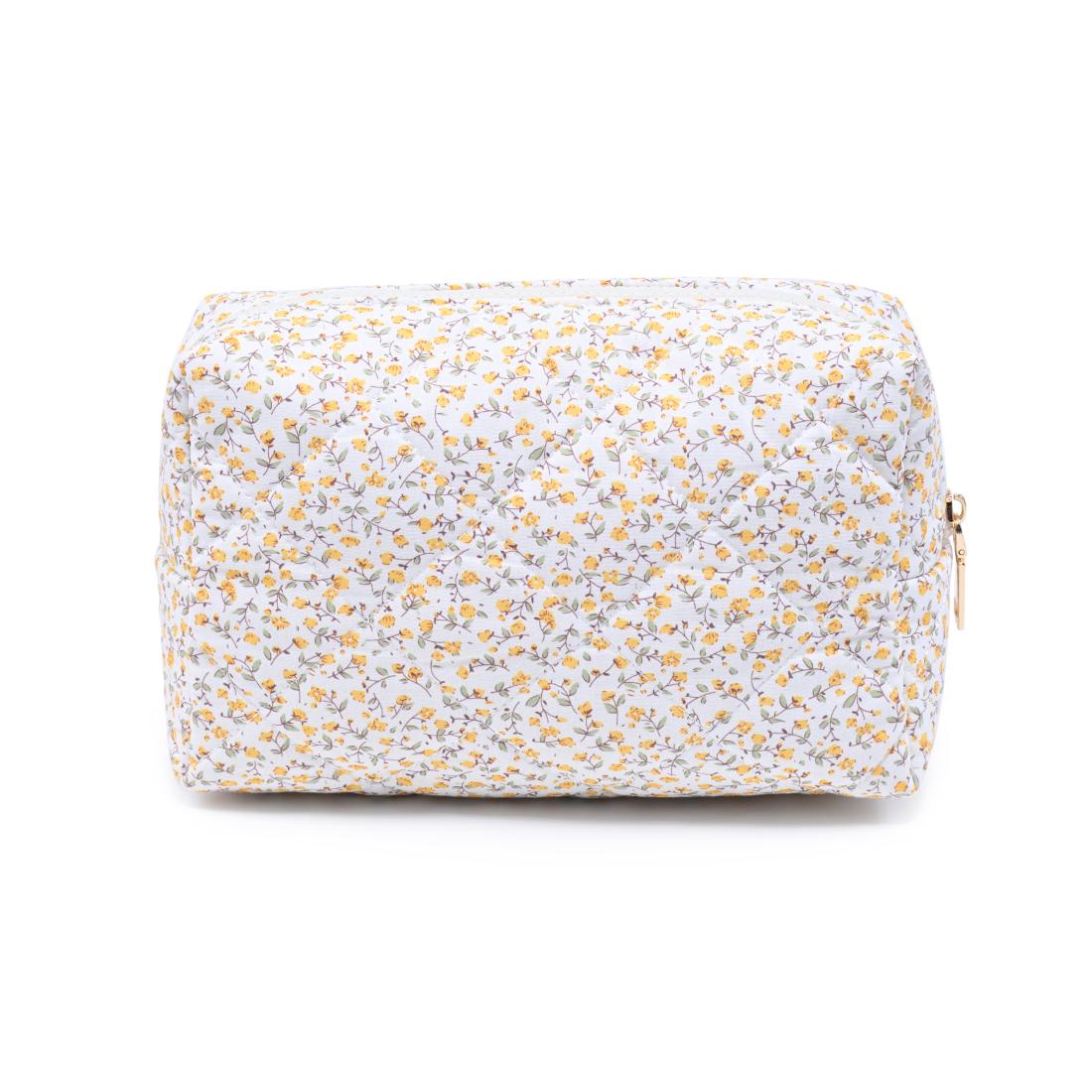 Urban Essentials Garden Glow Cosmetic & Travel Organizer Pouch 840504209895 View 7 | Buttercup Yellow Floral