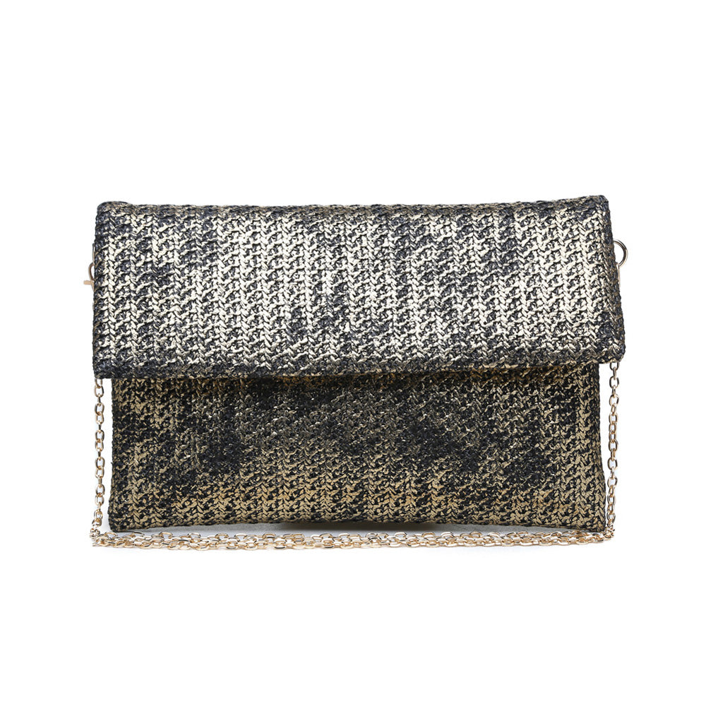 Product Image of Urban Expressions Maui Metallic Clutch NA-840611145192 View 1 | Black