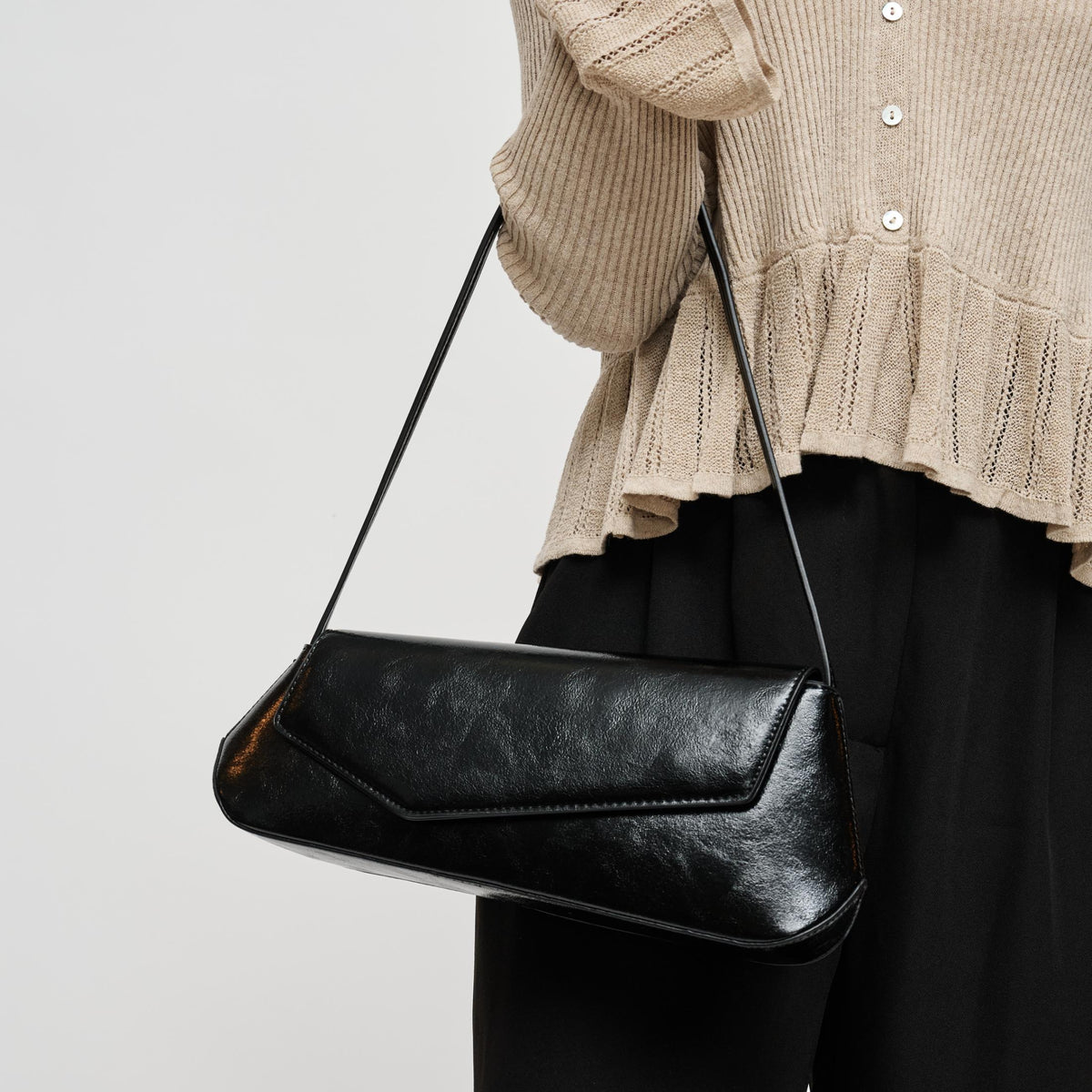 Woman wearing Black Urban Expressions Mett Shoulder Bag 840504212673 View 3 | Black