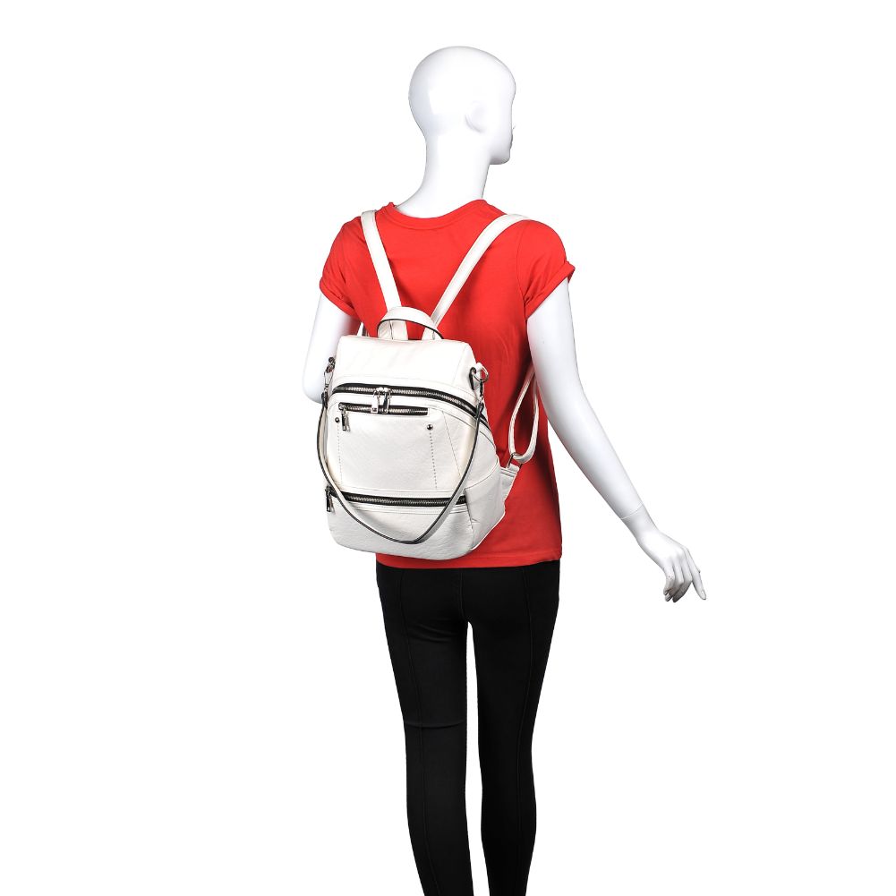Product Image of Urban Expressions Juliette Textured Backpack NA-840611164711 View 5 | White