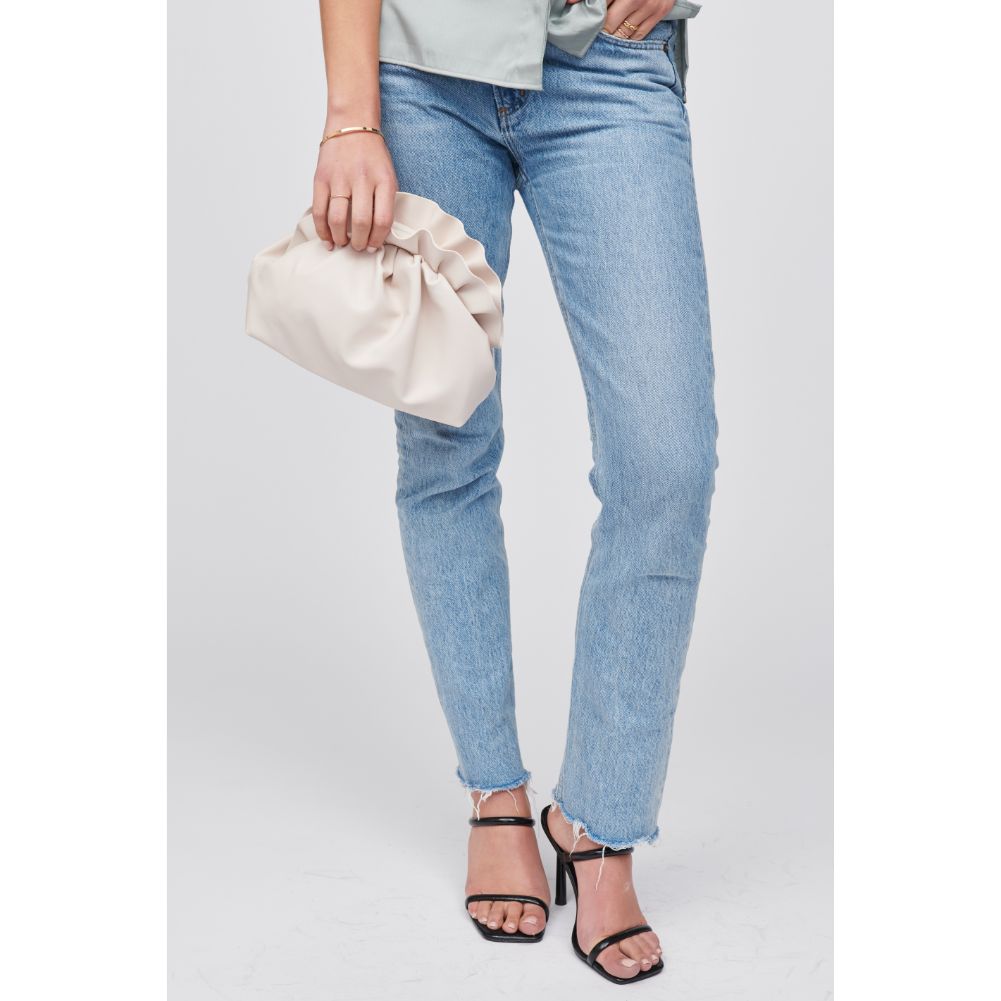Woman wearing Oatmilk Urban Expressions Petunia Crossbody 818209018937 View 2 | Oatmilk