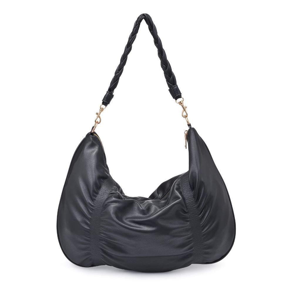 Woman wearing Black Urban Expressions Amber Hobo 840611130433 View 7 | Black