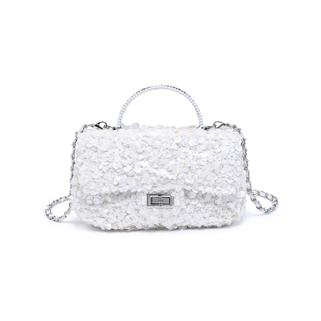 Woman wearing Ivory Urban Expressions Ella Evening Bag 840504204340 View 5 | Ivory