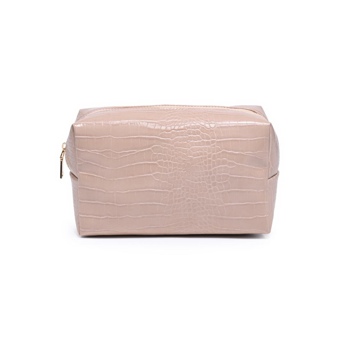 Urban Essentials Croc Chic Cosmetic & Travel Organizer Pouch 840504210037 View 5 | Natural