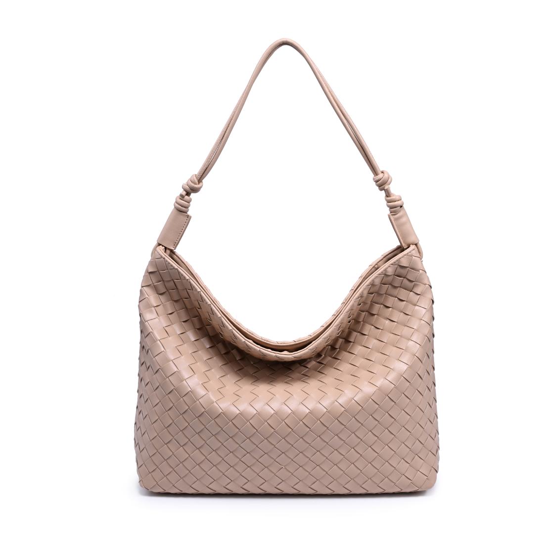 Woman wearing Almond Urban Expressions Theo Hobo 840504205606 View 7 | Almond