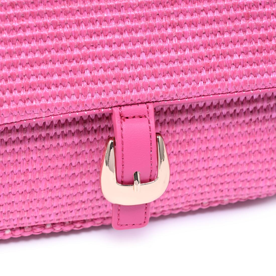 Urban Expressions Gloria - Straw Crossbody 840504205439 View 8 | Hot Pink