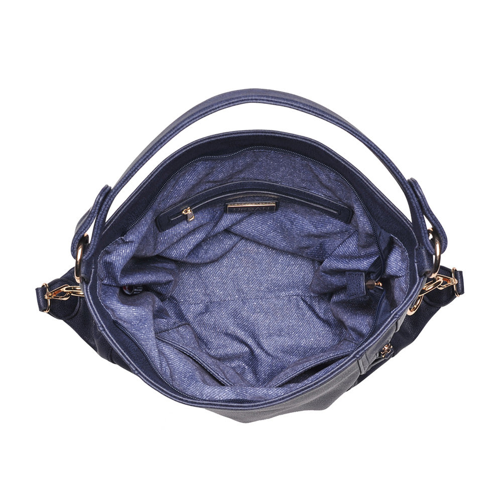 Product Image of Urban Expressions Jessica Pebble Satchel NA-840611155214 View 4 | Navy
