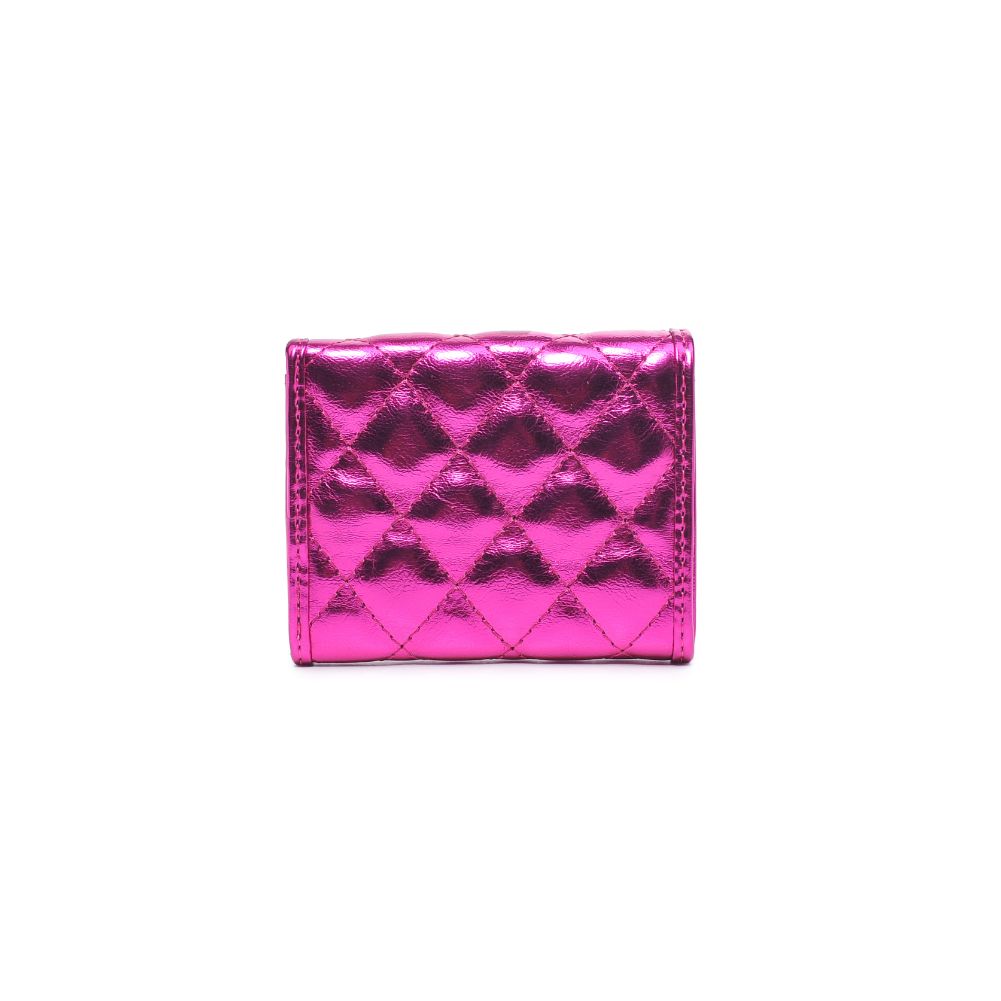 Woman wearing Fuchsia Urban Expressions Shantel - Quilted Wallet 840611104786 View 7 | Fuchsia