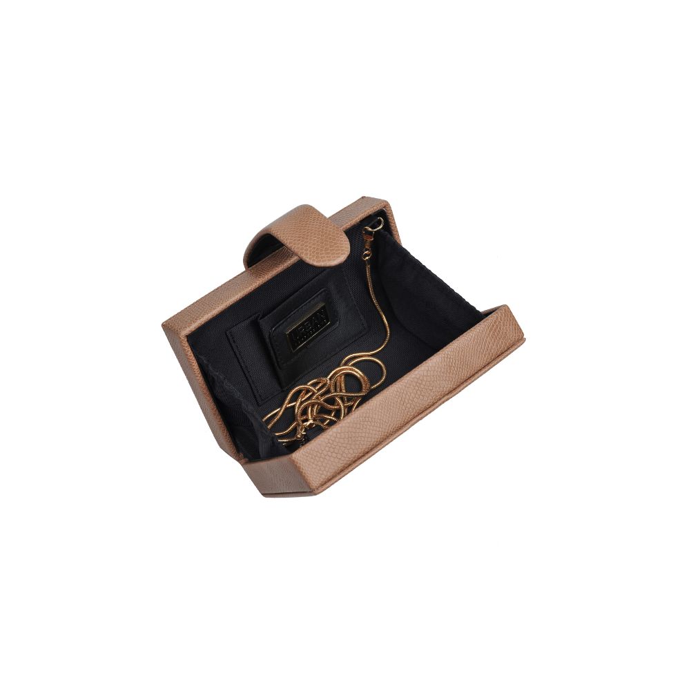 Product Image of Urban Expressions Bianca Lizard Clutch 840611165060 View 4 | Camel