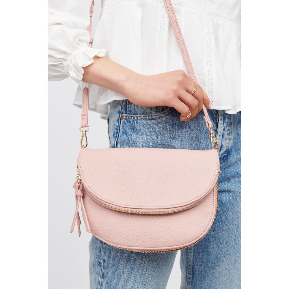 Woman wearing Rose Urban Expressions Holly Crossbody 818209015875 View 1 | Rose