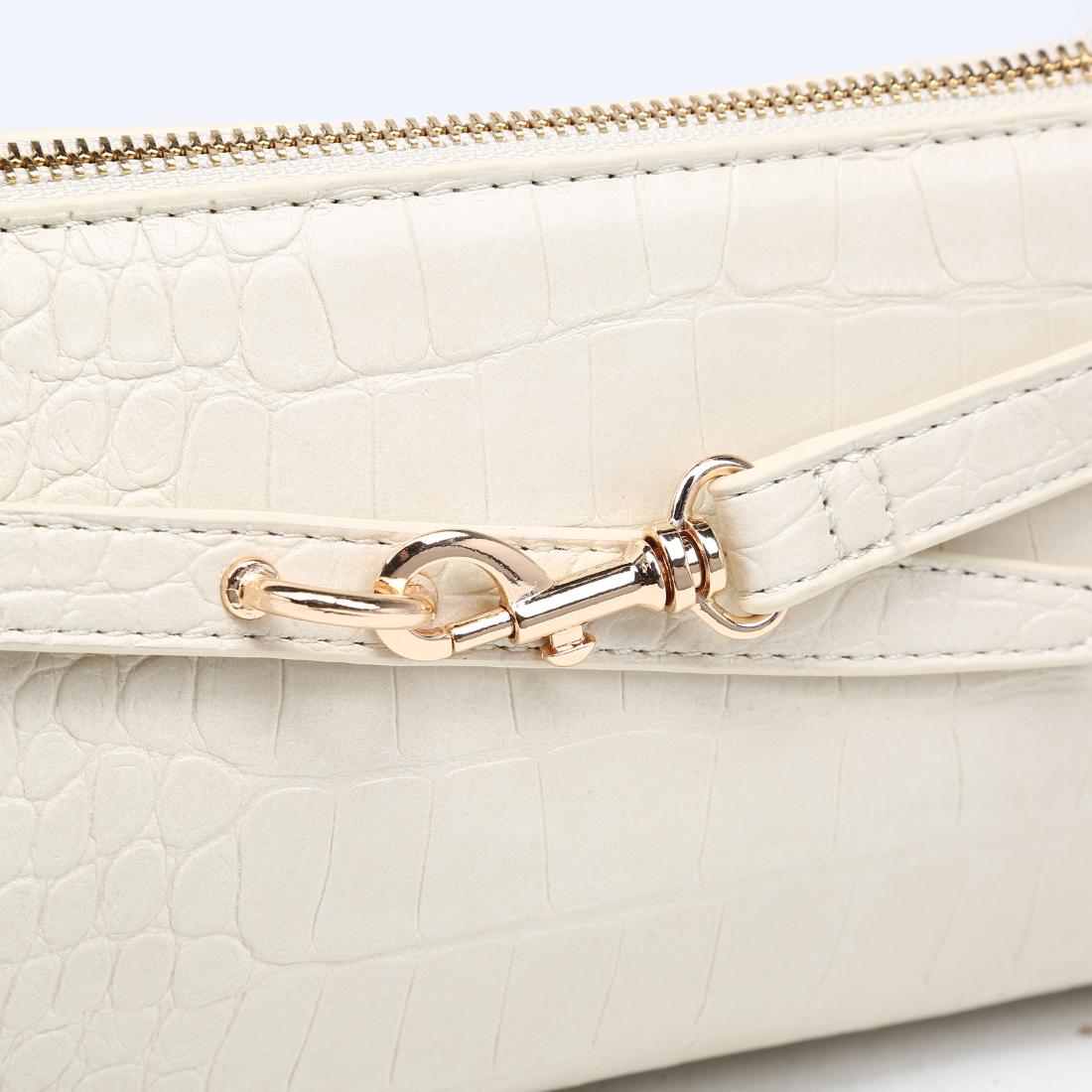 Urban Expressions Yaretzi - Croco Shoulder Bag 840504211065 View 8 | Oatmilk Croc