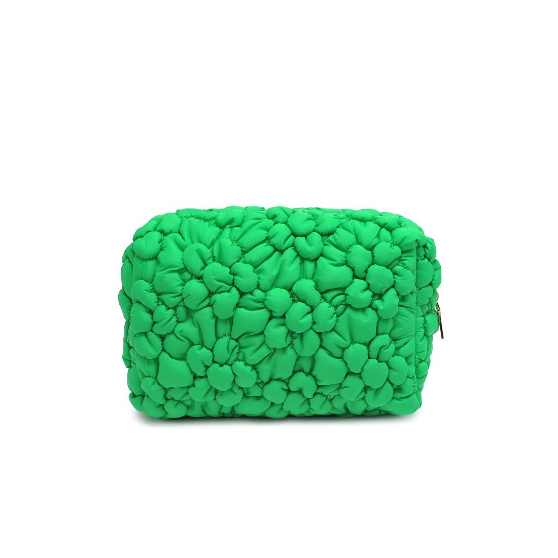 Urban Essentials Flora Pop - Nylon Cosmetic & Travel Organizer Pouch 840611144201 View 7 | Kelly Green