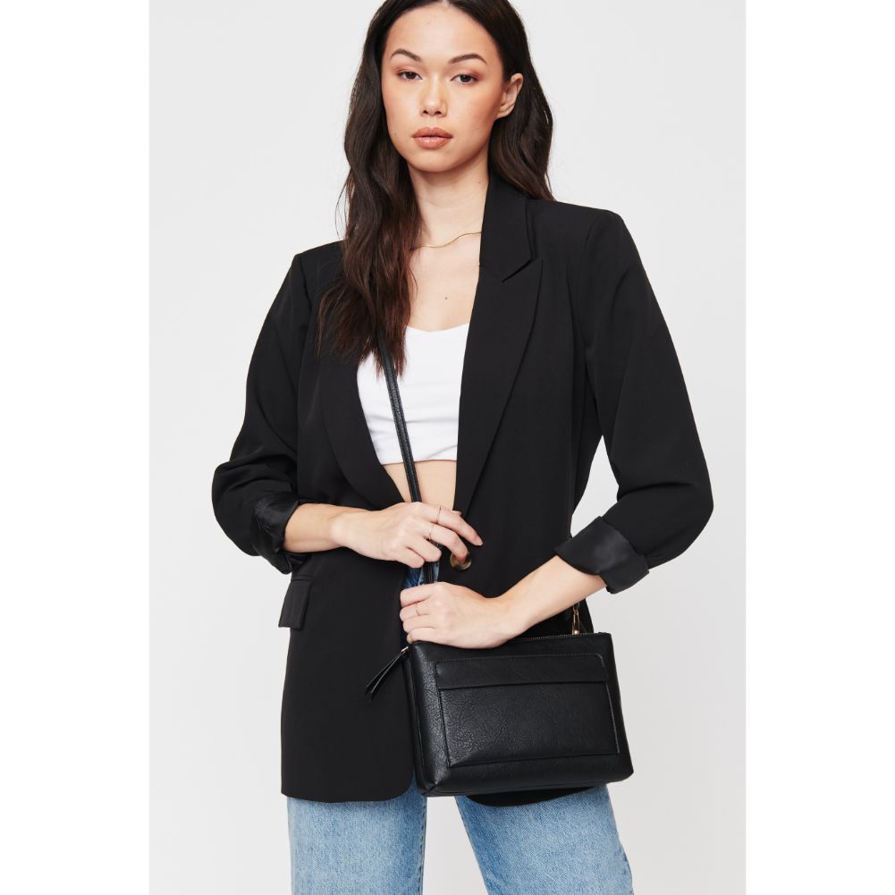 Woman wearing Black Urban Expressions Morris Crossbody 840611105851 View 1 | Black