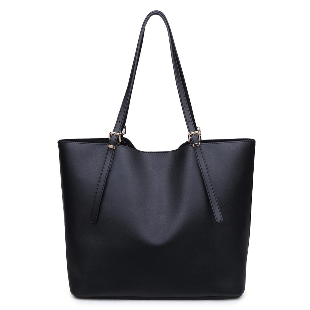 Woman wearing Black Urban Expressions Payson Tote NA-840611141033 View 7 | Black