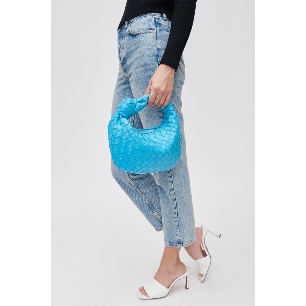 Woman wearing Cyan Urban Expressions Tracy - Woven Clutch 840611107817 View 2 | Cyan
