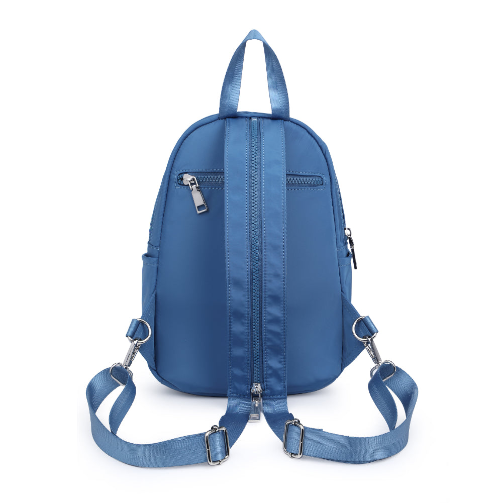 Product Image of Urban Expressions Brynlee Sling Backpack 840611180483 View 3 | Denim