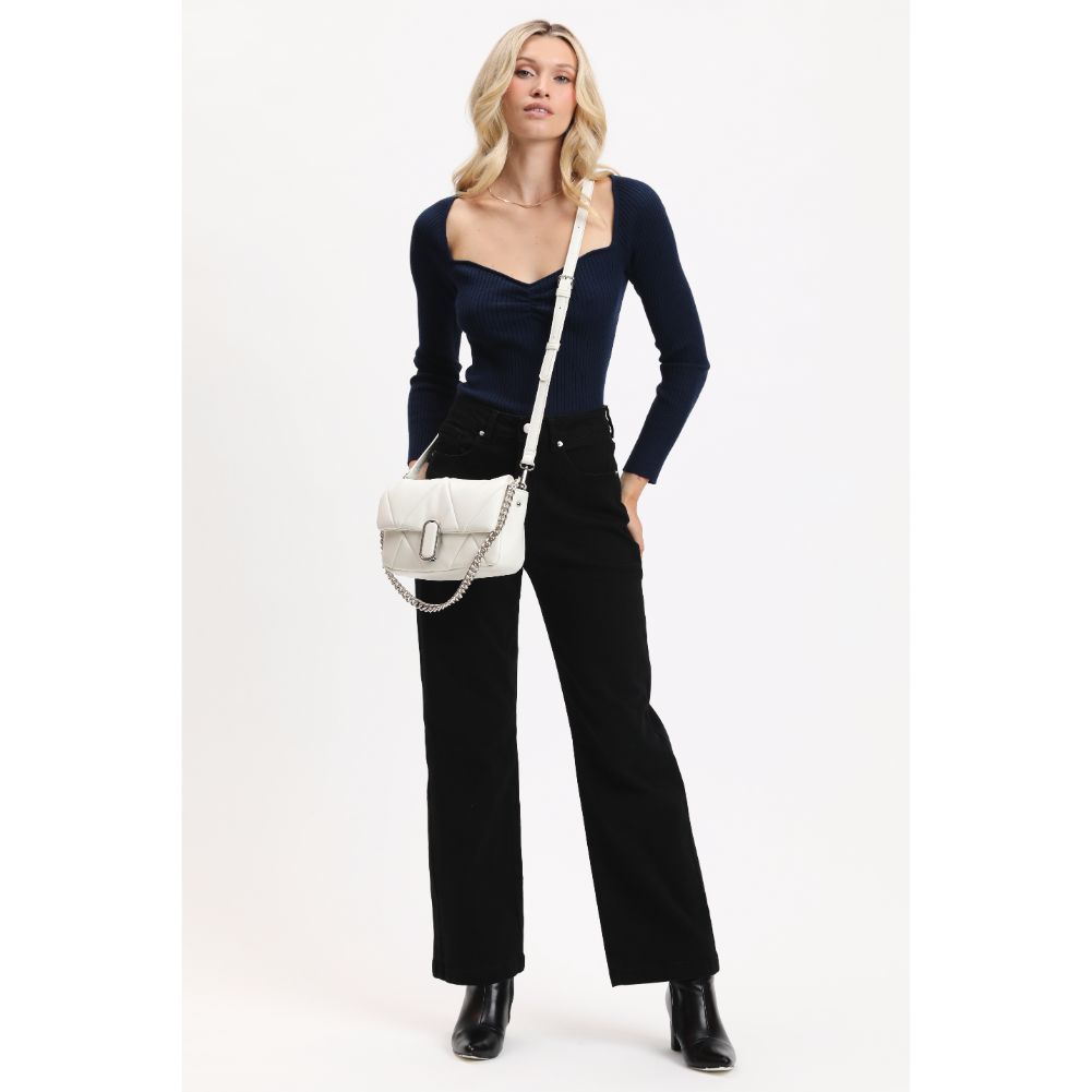 Woman wearing Ivory Urban Expressions Anderson Crossbody 840611113801 View 2 | Ivory