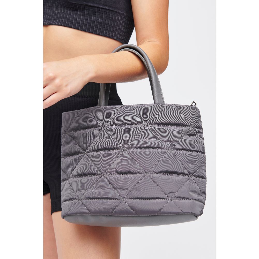 Woman wearing Carbon Urban Expressions Reid Tote 840611184306 View 3 | Carbon