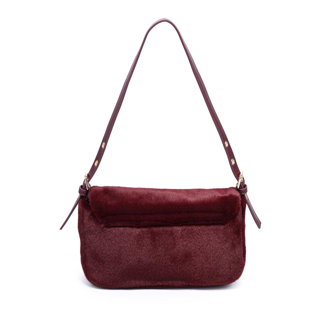 Urban Expressions Beverly - Faux Fur Crossbody 840504212482 View 7 | Burgundy