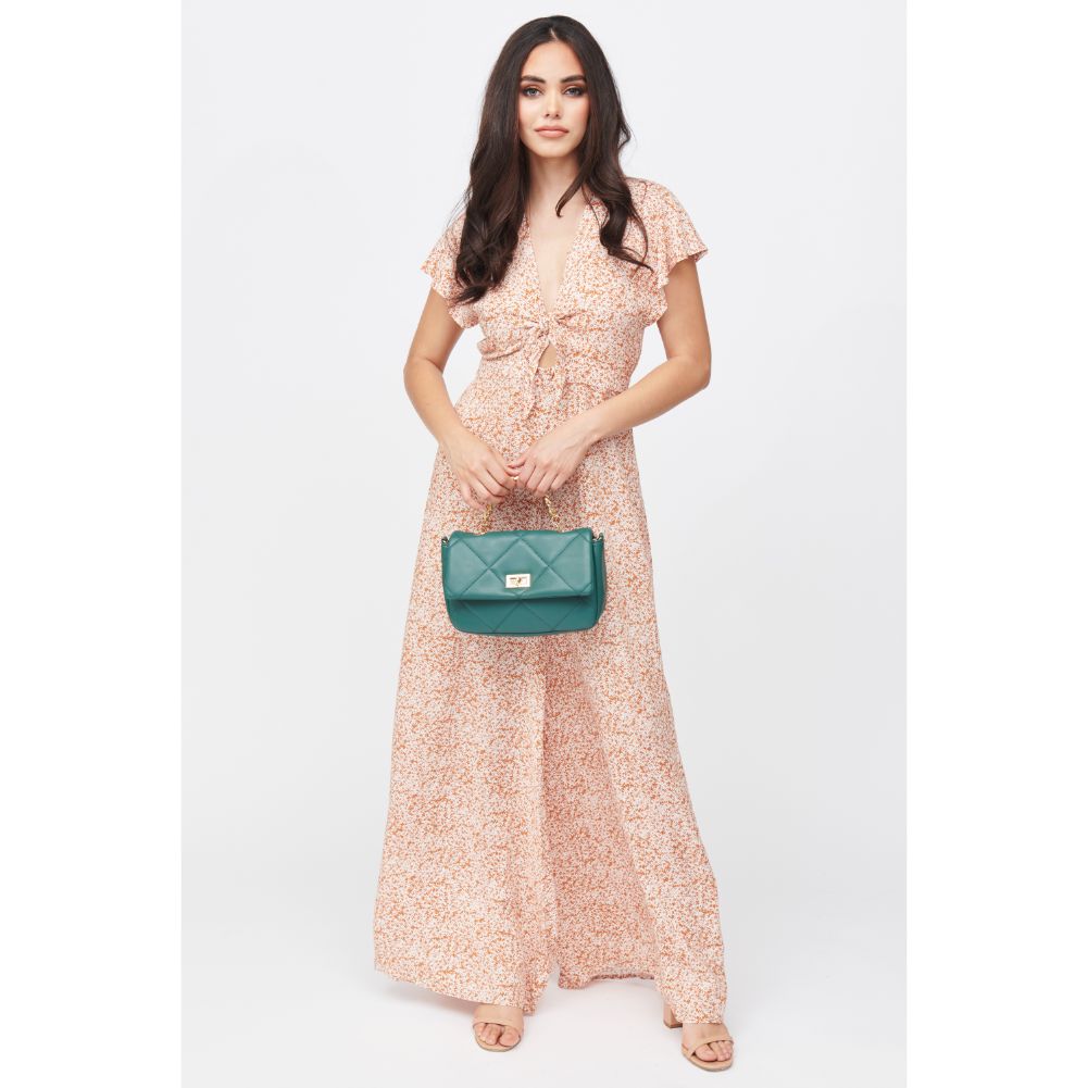 Woman wearing Forest Urban Expressions Emily Crossbody 840611182302 View 3 | Forest