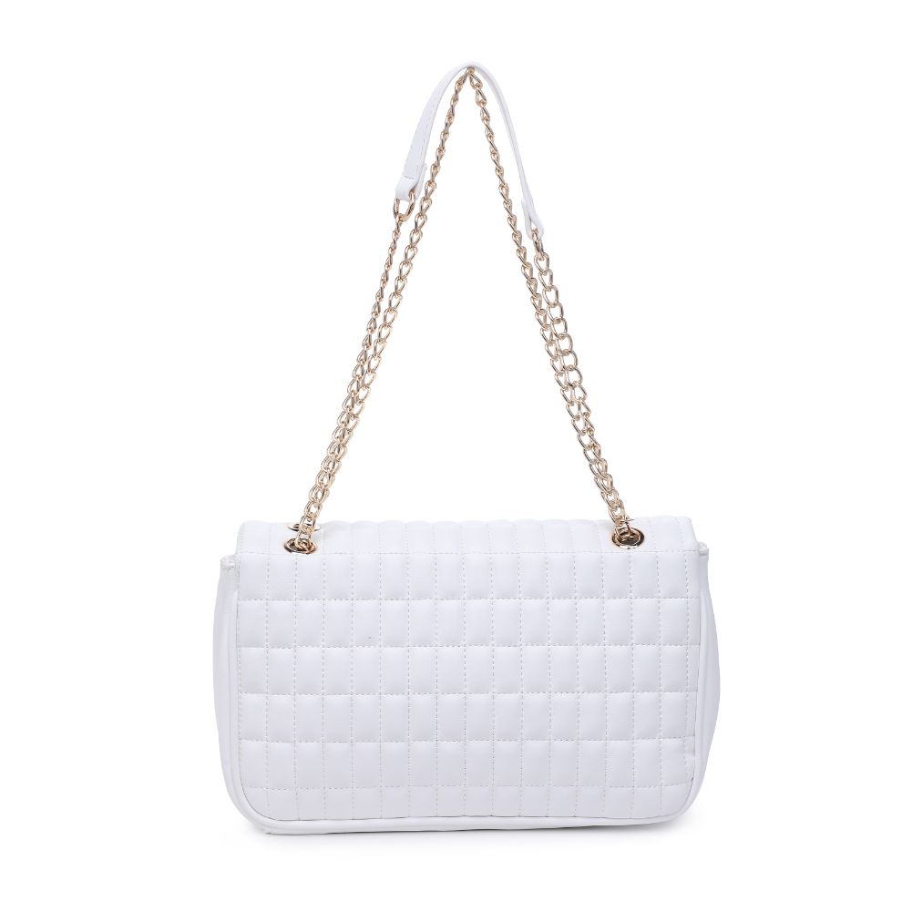 Woman wearing White Urban Expressions Farah Crossbody 840611107114 View 7 | White