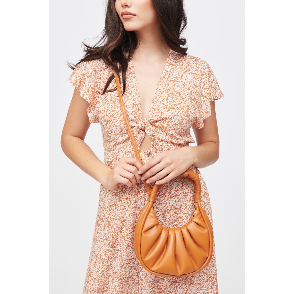 Woman wearing Tan Urban Expressions Elena Crossbody 840611182944 View 1 | Tan