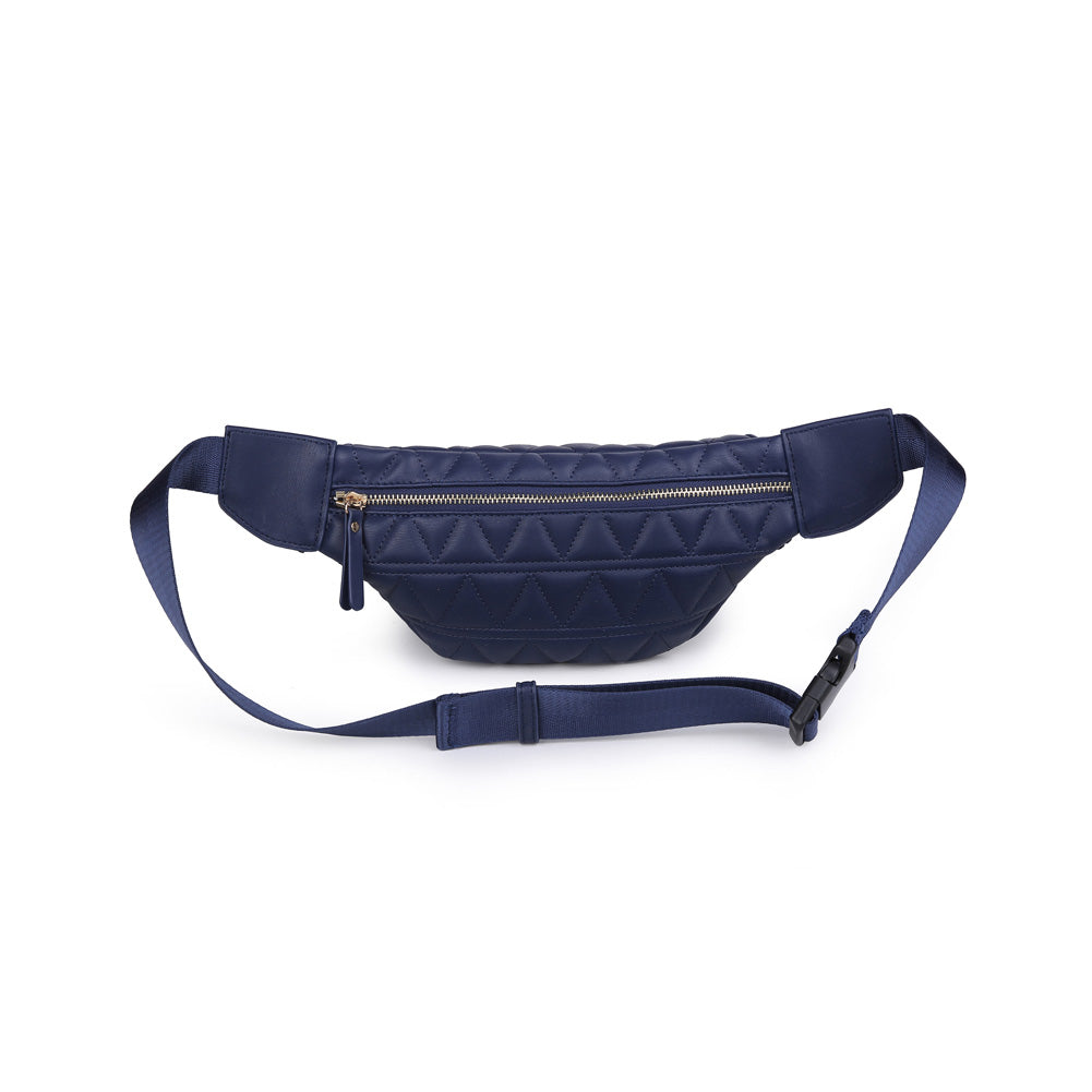Woman wearing Navy Urban Expressions Puma Belt Bag NA-840611152688 View 7 | Navy